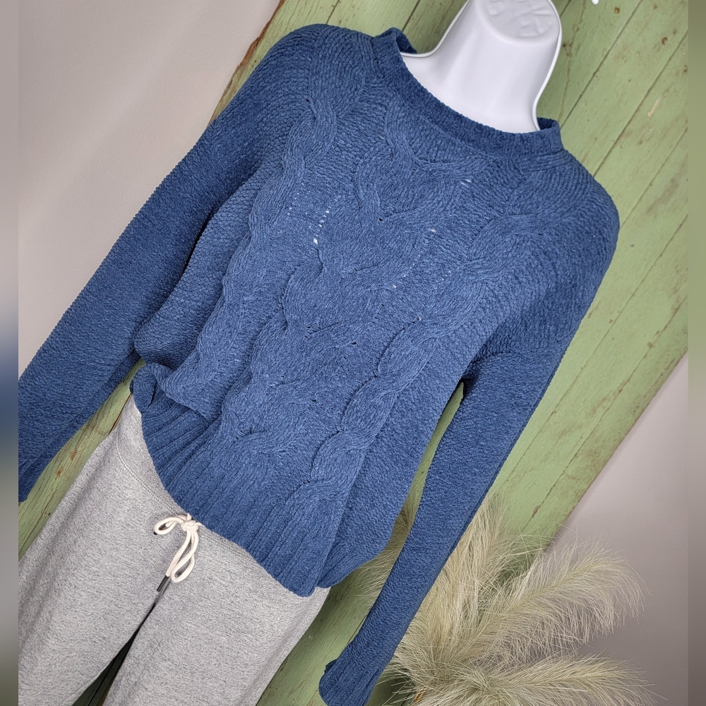 Women's American Eagle Blue Cable Knit Sweater XS